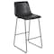 Flash Furniture 30" LeatherSoft Bar Height Barstools, Gray, PK2 2-ET-ER18345-30-GY-GG - alternate 7